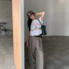 S260916格子西裝褲
