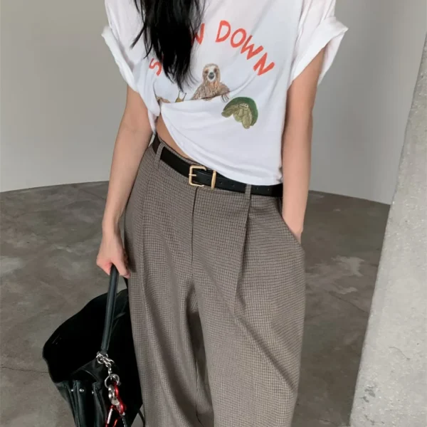 S260916格子西裝褲