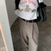 S260916格子西裝褲
