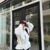 S26091604腰線抽繩防風外套